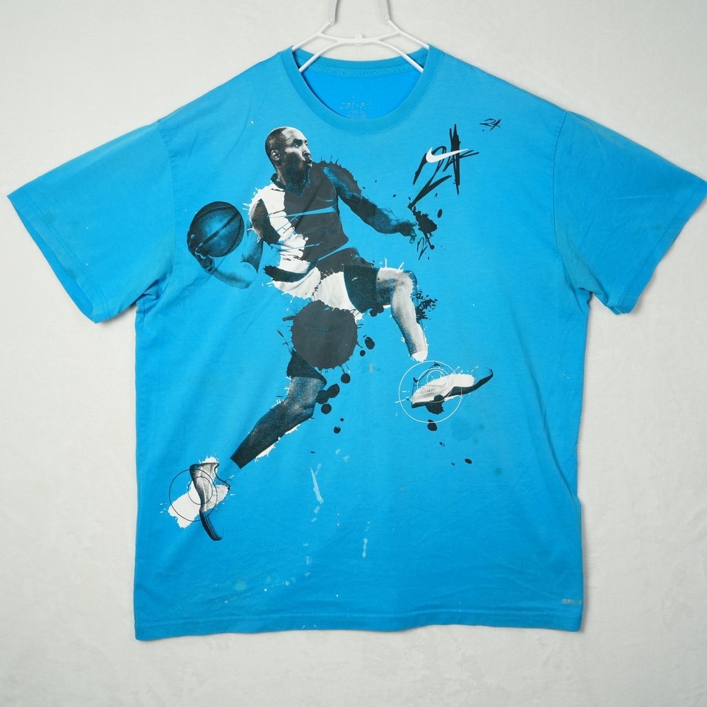 Nike Kobe Bryant Dri-FIT Graphic T-Shirt Blue Mens XXL 362658-440